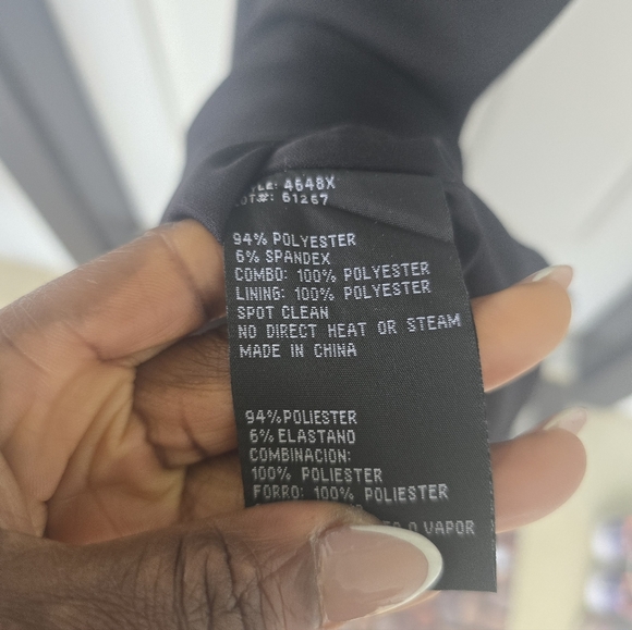 $249 XSCAPE Off-The-Shoulder Floral-Sleeve Gown Sz 6 Black Cocktail Party - Picture 11 of 16